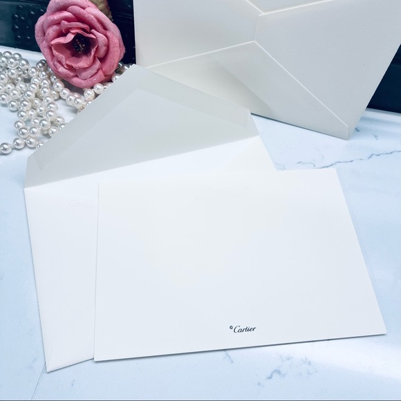 Cartier Office Authentic Cartier Stationery Set 3 Cards 3 Envelopes